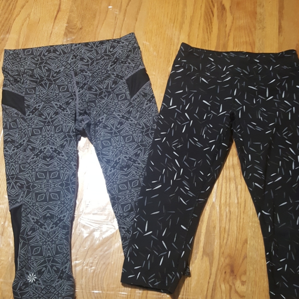 Athleta and Reebok cropped Leggings